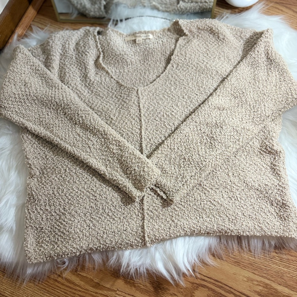 Rewind Textured Tan Women's Cardigan